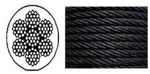 Black Powder Coated Galvanized Cable Wire Rope 1/4" 7x19-50, 100, 250, 500, 1000 ft (500 ft) Black Powder Coated Galvanized Cable Wire Rope 1/4" 7x19-50, 100, 250, 500, 1000 ft (500 ft)