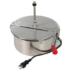 16-Ounce Popcorn Machine Kettle - 1350W Replacement Popper with Lid, Stirrer, Gear Shaft, and 3-Prong Plug by Great Northern Popcorn 16-Ounce Popcorn Machine Kettle - 1350W Replacement Popper with Lid, Stirrer, Gear Shaft, and 3-Prong Plug by Great Northern Popcorn