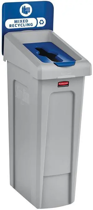 SLIM JIM Recycling Station 1-Stream Mixed Recycling Bin/Can/Kit/Station, 23 GAL, for Kitchens/Classrooms/Offices/Back of House/Higher Education/Commercial Facilities SLIM JIM Recycling Station 1-Stream Mixed Recycling Bin/Can/Kit/Station, 23 GAL, for Kitchens/Classrooms/Offices/Back of House/Higher Education/Commercial Facilities