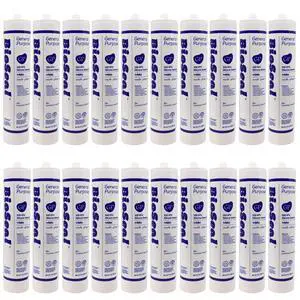 White BioSeal 100% Silicone Sealant Caulk General Purpose, Waterproof and No Odor 10.1 Ounce Cartridge -White 18 Set White BioSeal 100% Silicone Sealant Caulk General Purpose, Waterproof and No Odor 10.1 Ounce Cartridge -White 18 Set