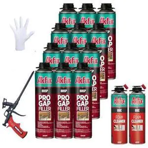805P PRO Gap Filler Expanding Foam Sealant Kit (12x24 Oz.) - Insulating Foam Sealant, Low Expansion Foam for Sound & Heat Insulation, Window & Door | Gun & 2Cleaner Included | 24 Oz. 12 Pack 805P PRO Gap Filler Expanding Foam Sealant Kit (12x24 Oz.) - Insulating Foam Sealant, Low Expansion Foam for Sound & Heat Insulation, Window & Door | Gun & 2Cleaner Included | 24 Oz. 12 Pack