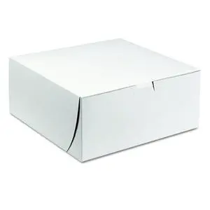 SCT White One-Piece Non-Window Bakery Boxes, 9 x 9 x 4, White, Paper, 200/Carton SCT White One-Piece Non-Window Bakery Boxes, 9 x 9 x 4, White, Paper, 200/Carton