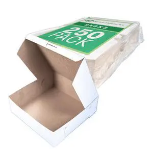 SCT White One-Piece Non-Window Bakery Boxes, 9 x 9 x 3, White, Paper, 250/Carton SCT White One-Piece Non-Window Bakery Boxes, 9 x 9 x 3, White, Paper, 250/Carton