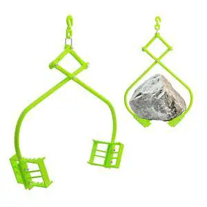 36in Rock Tongs Heavy Duty Steel Lifting Tool 2 Serrated Claw Rock Grabbing Tongs, 1500lb Capacity Log Tongs for Tractor/Truck/Skidder - 36" Max Grip, Industrial Construction & Landscaping Tool 36in Rock Tongs Heavy Duty Steel Lifting Tool 2 Serrated Claw Rock Grabbing Tongs, 1500lb Capacity Log Tongs for Tractor/Truck/Skidder - 36" Max Grip, Industrial Construction & Landscaping Tool