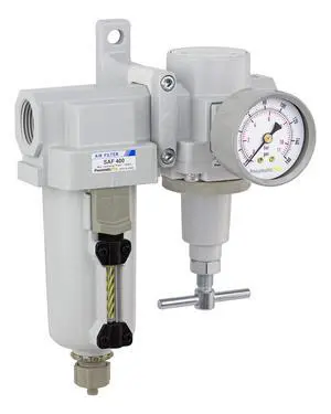SAU420T-N06G-MEP Compressed Air Filter Regulator Combo 3/4" NPT -T-Handle, Manual Drain, Metal Bowl SAU420T-N06G-MEP Compressed Air Filter Regulator Combo 3/4" NPT -T-Handle, Manual Drain, Metal Bowl