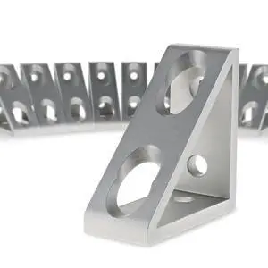 8020, 4136, 10 Series, 4 Hole Aluminum Inside Corner Gusset L Bracket for Extruded Aluminum Extrusion Heavy Duty Angle Bracket (Clear Anodize, 25) 8020, 4136, 10 Series, 4 Hole Aluminum Inside Corner Gusset L Bracket for Extruded Aluminum Extrusion Heavy Duty Angle Bracket (Clear Anodize, 25)