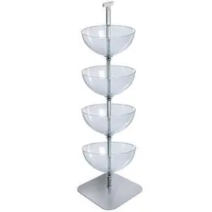 751604 Product Display Bowls for Retail Stores - Stacked Bowls Floor Standing Mobile Product Display Stand - Produce Merchandisers - 4 Tier Bowl Organizer, "4 tiered 16"" bowl" 751604 Product Display Bowls for Retail Stores - Stacked Bowls Floor Standing Mobile Product Display Stand - Produce Merchandisers - 4 Tier Bowl Organizer, "4 tiered 16"" bowl"