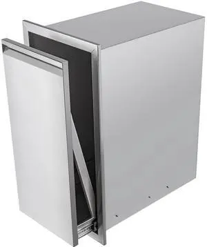 14-inch Single Pull-Out Trash Drawer Stainless Steel Outdoor Kitchen Trash cans can Store a 10 Gallon Commercial Trash can Without Handle Design 14-inch Single Pull-Out Trash Drawer Stainless Steel Outdoor Kitchen Trash cans can Store a 10 Gallon Commercial Trash can Without Handle Design