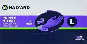 Health PURPLE NITRILE EXAM GLOVES Gloves, Large, 100/bx, 10 bx/cs (60 cs/plt) Health PURPLE NITRILE EXAM GLOVES Gloves, Large, 100/bx, 10 bx/cs (60 cs/plt)