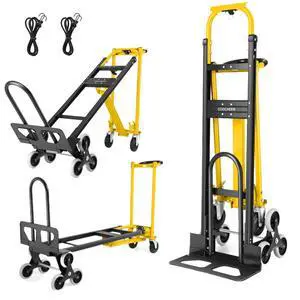 1000LBS Stair Climbing Hand Truck, 3-in-1 Folding Aluminum Dolly, Heavy Duty Convertible Cart for Warehouse, Home, Office & Transport Moving(Yellow) 1000LBS Stair Climbing Hand Truck, 3-in-1 Folding Aluminum Dolly, Heavy Duty Convertible Cart for Warehouse, Home, Office & Transport Moving(Yellow)