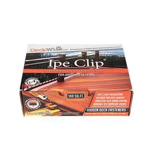(Grey) Ipe Clip Extreme Hidden Deck Fasteners, 3/32" Spacing, Includes Stainless Steel Black #8x2 Trim-Head Screws for 100 Sq. Ft. of AD Hardwood or Thermal Wood Decks (175 ct. Kit) (Grey) Ipe Clip Extreme Hidden Deck Fasteners, 3/32" Spacing, Includes Stainless Steel Black #8x2 Trim-Head Screws for 100 Sq. Ft. of AD Hardwood or Thermal Wood Decks (175 ct. Kit)