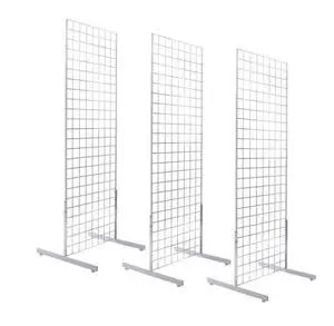 2' x 6' Gridwall Panel Tower with T-Base Floorstanding Display Kit, 3-Pack White 2' x 6' Gridwall Panel Tower with T-Base Floorstanding Display Kit, 3-Pack White