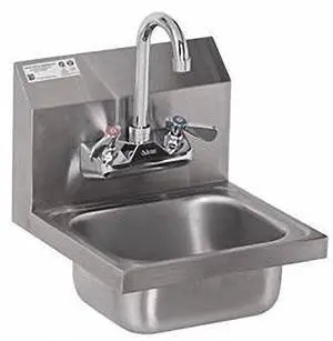 Stainless Steel Hand Sink - NSF - Commercial Equipment 12" X 12" Stainless Steel Hand Sink - NSF - Commercial Equipment 12" X 12"