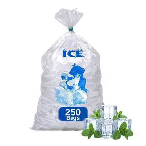 50LB Ice Bags 250 Bags - 18"x36" - 3.0 mil Commercial Use, Freezer Storage, Bag of Ice, Food-Grade Ice Packaging 50LB Ice Bags 250 Bags - 18"x36" - 3.0 mil Commercial Use, Freezer Storage, Bag of Ice, Food-Grade Ice Packaging