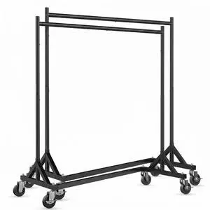 Z Rack for Clothes Heavy Duty Clothing Rack Hold 500 LBS Commercial Garment Rack with Wheels Rolling Portable Clothes Rack for Bedroom, Laundry Room, Balcony 24"D x 63"W x 71"H, Black 2 Packs Z Rack for Clothes Heavy Duty Clothing Rack Hold 500 LBS Commercial Garment Rack with Wheels Rolling Portable Clothes Rack for Bedroom, Laundry Room, Balcony 24"D x 63"W x 71"H, Black 2 Packs