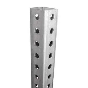 Square Sign Post - 8 Feet Tall and 2" Wide Galvanized Steel Post, 7/16 Inch Diameter Mounting Holes, Made in USA Square Sign Post - 8 Feet Tall and 2" Wide Galvanized Steel Post, 7/16 Inch Diameter Mounting Holes, Made in USA