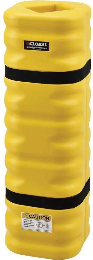 42"H x 13"W Narrow Column Protectors, 4-6" Column Opening, for Square or Round Columns, High-Visibility Yellow, High-Density Polyethylene, Interlocking Halves 42"H x 13"W Narrow Column Protectors, 4-6" Column Opening, for Square or Round Columns, High-Visibility Yellow, High-Density Polyethylene, Interlocking Halves