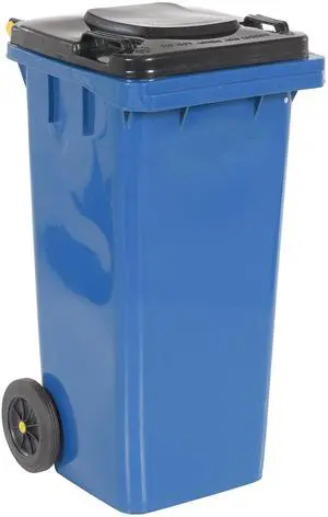 TH-32-BLU Trash Can, Polyethylene, 18-1/2" Width, 37-1/2" Height, 22" Depth, 32 gallon Capacity, Blue TH-32-BLU Trash Can, Polyethylene, 18-1/2" Width, 37-1/2" Height, 22" Depth, 32 gallon Capacity, Blue