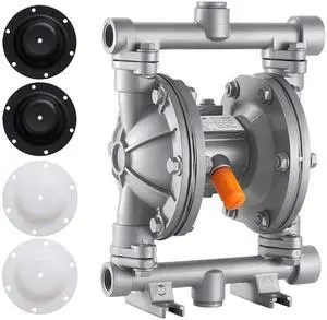 Air Operated Double Diaphragm Pump, 6.6 GPM, 3/8 inch Inlet & Outlet Pneumatic Waste Oil Transfer Pump, Max 100 PSI, Aluminum Alloy Body, Air-Operated for Diesel, Grease, Kerosene, Gasoline Air Operated Double Diaphragm Pump, 6.6 GPM, 3/8 inch Inlet & Outlet Pneumatic Waste Oil Transfer Pump, Max 100 PSI, Aluminum Alloy Body, Air-Operated for Diesel, Grease, Kerosene, Gasoline