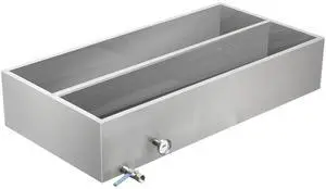 Maple Syrup Evaporator Pan, 48 x 24 x 9.4 Inch 304 Stainless Steel Maple Syrup Evaporator, 47Gal Feed Pan for Boiling Maple Syrup with Valve and Thermometer and Divided for Home, Outdoor Maple Syrup Evaporator Pan, 48 x 24 x 9.4 Inch 304 Stainless Steel Maple Syrup Evaporator, 47Gal Feed Pan for Boiling Maple Syrup with Valve and Thermometer and Divided for Home, Outdoor