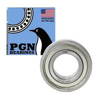 PGN (50 Pack) 6206-ZZ Bearing - Lubricated Chrome Steel Sealed Ball Bearing - 30x62x16mm Bearings with Metal Shield & High RPM Support PGN (50 Pack) 6206-ZZ Bearing - Lubricated Chrome Steel Sealed Ball Bearing - 30x62x16mm Bearings with Metal Shield & High RPM Support