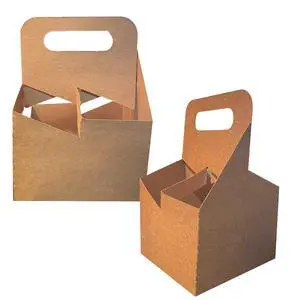 4 Cup Kraft Cardboard Beverage Carrier (Pack of 225) - Durable Drink Carriers for Hot or Cold Beverages - Perfect for Food Delivery Service, Door Dash, Uber Eats, or Any On-The-Go Dining Needs 4 Cup Kraft Cardboard Beverage Carrier (Pack of 225) - Durable Drink Carriers for Hot or Cold Beverages - Perfect for Food Delivery Service, Door Dash, Uber Eats, or Any On-The-Go Dining Needs