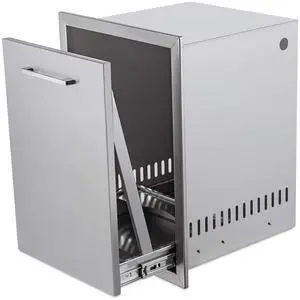 Pull-Out Trash Drawer Stainless Steel Outdoor Kitchen Trash Drawer Storage for Two 10 Gallon Commercial Wastebaskets (W/handle-17x23x16) Pull-Out Trash Drawer Stainless Steel Outdoor Kitchen Trash Drawer Storage for Two 10 Gallon Commercial Wastebaskets (W/handle-17x23x16)