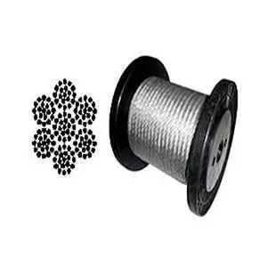 7 x 19 Galvanized Aircraft Cable Wire Rope 5/16" - 50, 100, 200 & 250 ft (400 ft (2x200 ft Reel)) 7 x 19 Galvanized Aircraft Cable Wire Rope 5/16" - 50, 100, 200 & 250 ft (400 ft (2x200 ft Reel))