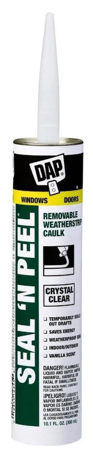 18354 Seal 'N Peel Removable Clear Caulk, 10.1-Ounce 12pk 18354 Seal 'N Peel Removable Clear Caulk, 10.1-Ounce 12pk
