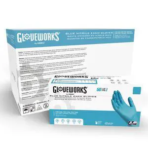 HD Medical Blue NitrileGloves - 8 mil, 12 inches long, Latex Free, Powder Free, Textured, Disposable, Non-Sterile, Large,GPNHD66100, Case of 500 HD Medical Blue NitrileGloves - 8 mil, 12 inches long, Latex Free, Powder Free, Textured, Disposable, Non-Sterile, Large,GPNHD66100, Case of 500