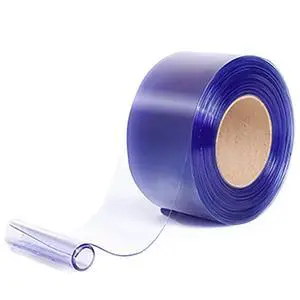 Standard Clear PVC Smooth Curtain Strip Door Bulk Roll, 101' Length x 8" Width x 0.08" Thick Standard Clear PVC Smooth Curtain Strip Door Bulk Roll, 101' Length x 8" Width x 0.08" Thick