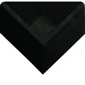 Natural Rubber 222 Anti-Fatigue Footbath Mat, Tall Wall, for Food Processing Facilities, 32" x 39" x 2-1/2" Thickness, Black Natural Rubber 222 Anti-Fatigue Footbath Mat, Tall Wall, for Food Processing Facilities, 32" x 39" x 2-1/2" Thickness, Black