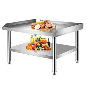 Equipment Grill Stand 30 x 36 x 24 Inch, Stainless Steel Table with Adjustable Storage Undershelf, Equipment Stand for Commerical Kitchen Restaurant Home and Hotel Equipment Grill Stand 30 x 36 x 24 Inch, Stainless Steel Table with Adjustable Storage Undershelf, Equipment Stand for Commerical Kitchen Restaurant Home and Hotel