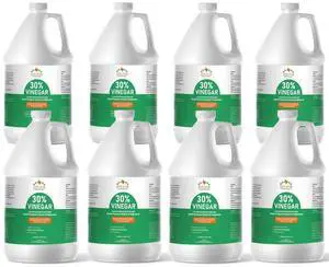 30% Vinegar Concentrated | White Vinegar for Cleaning and Garden | Horticultural, Home, and Outdoor Pure| Max Performance 7X Power | with Instructions | 8 Gallon (1024 fl oz) 30% Vinegar Concentrated | White Vinegar for Cleaning and Garden | Horticultural, Home, and Outdoor Pure| Max Performance 7X Power | with Instructions | 8 Gallon (1024 fl oz)