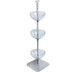 751403 Product Display Bowls for Retail Stores - Stacked Bowls with Rack & Flat Base - Floor Standing Tiered Bowls - Mobile Product Display Stand - Produce Merchandisers 751403 Product Display Bowls for Retail Stores - Stacked Bowls with Rack & Flat Base - Floor Standing Tiered Bowls - Mobile Product Display Stand - Produce Merchandisers