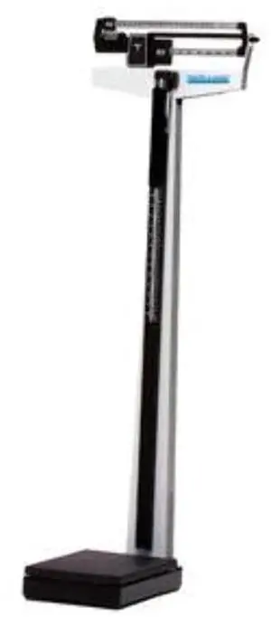 Dual-Reading Beam Scale - 390 lb / 180 kg Maximum Weight Capacity - 84" Maximum Height Measurement - Black, Silver Dual-Reading Beam Scale - 390 lb / 180 kg Maximum Weight Capacity - 84" Maximum Height Measurement - Black, Silver