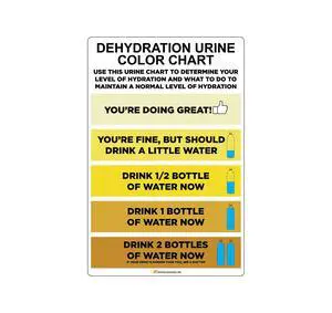 "Urine Color Hydration Chart" Laminated Adhesive Durable Vinyl Decal - 6x9.16 - Sign by Graphical Warehouse - Safety and Security Signage (30) "Urine Color Hydration Chart" Laminated Adhesive Durable Vinyl Decal - 6x9.16 - Sign by Graphical Warehouse - Safety and Security Signage (30)