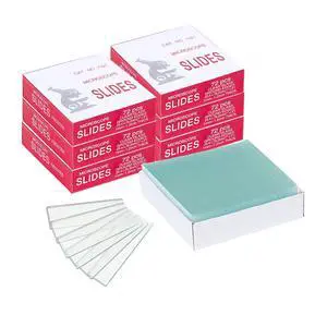 50Pack 3600Pcs Microscope Slides, 75 x 25 mm Microscope Glass Slides, Clear Microscope Slides, Microscope Slides Blank, Pre-Cleaned Glass Slides for Classroom & Lab Use 50Pack 3600Pcs Microscope Slides, 75 x 25 mm Microscope Glass Slides, Clear Microscope Slides, Microscope Slides Blank, Pre-Cleaned Glass Slides for Classroom & Lab Use