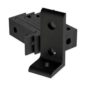 8020, 4176, 10 Series, Aluminum 3 Hole Inside Corner Bracket 90 Degree Angle Bracket for T Slot Extruded Aluminum Extrusion (Black Anodize, 25) 8020, 4176, 10 Series, Aluminum 3 Hole Inside Corner Bracket 90 Degree Angle Bracket for T Slot Extruded Aluminum Extrusion (Black Anodize, 25)