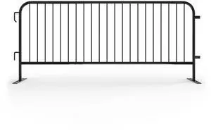 Barricade in a Box 2.0 - Heavy Duty Interlocking Steel Barricade, 8.5 Ft. (Black, Flat feet) Barricade in a Box 2.0 - Heavy Duty Interlocking Steel Barricade, 8.5 Ft. (Black, Flat feet)