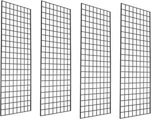 Commercial Grade Gridwall Panels 2 Width x 6 Height, Pack of 4 (Black Finish) Commercial Grade Gridwall Panels 2 Width x 6 Height, Pack of 4 (Black Finish)