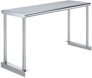 Stainless Steel Single Overshelf for 36" Long Prep Table. 12" Wide x 36" Long x 18" High Stainless Steel Single Overshelf for 36" Long Prep Table. 12" Wide x 36" Long x 18" High