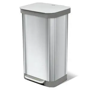 20 Gallon All Brushed Stainless Steel Trash Can with Clorox Odor Protection | Large Metal Kitchen Garbage Bin with Soft Close Lid, Garbage Bag Rings, Step On Foot Pedal and Waste Bag Roll Holder 20 Gallon All Brushed Stainless Steel Trash Can with Clorox Odor Protection | Large Metal Kitchen Garbage Bin with Soft Close Lid, Garbage Bag Rings, Step On Foot Pedal and Waste Bag Roll Holder