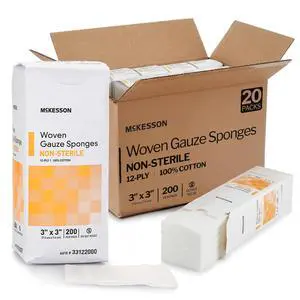 Non-Sterile Gauze Pads 3x3 Inch (4000 Count Bulk Pack) - 12-Ply 100% Cotton Non-Sterile Woven Sponges for Wound Care & First Aid - Highly Absorbent & Breathable Medical Supplies Non-Sterile Gauze Pads 3x3 Inch (4000 Count Bulk Pack) - 12-Ply 100% Cotton Non-Sterile Woven Sponges for Wound Care & First Aid - Highly Absorbent & Breathable Medical Supplies