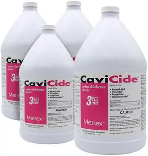 CaviCide Germicidal Surface Disinfectant Cleaner EPA-Registered Quaternary Ammonium Kills Flu Virus, Bacteria & Fungi Hospital-Grade for Medical, Dental & Lab 1 Gallon, Pack of 4 (Case) CaviCide Germicidal Surface Disinfectant Cleaner EPA-Registered Quaternary Ammonium Kills Flu Virus, Bacteria & Fungi Hospital-Grade for Medical, Dental & Lab 1 Gallon, Pack of 4 (Case)