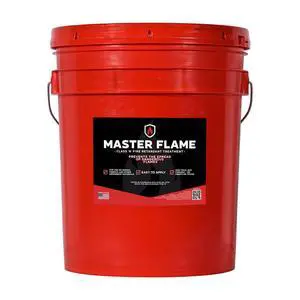 Master Flame Class A Fire Retardant Spray for Wood, Fabric, Cotton & More - Non-Toxic Flame Retardant Coating - Meets NFPA 701 & ASTM E84 - Made in USA - Easy to Apply and Dries Clear - 5 Gallon Pail Master Flame Class A Fire Retardant Spray for Wood, Fabric, Cotton & More - Non-Toxic Flame Retardant Coating - Meets NFPA 701 & ASTM E84 - Made in USA - Easy to Apply and Dries Clear - 5 Gallon Pail