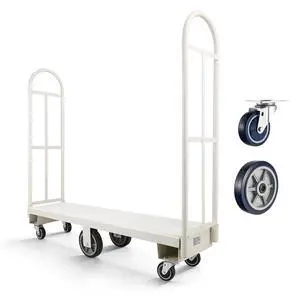 2000LBS Heavy-Duty U-Boat Cart, Platform Truck Dolly with 6 Wheels & Dual Detachable Handles, Heavy Duty Steel Utility Cart for Warehouse/Manufacturing Plant/Logistics Center/Job Site 2000LBS Heavy-Duty U-Boat Cart, Platform Truck Dolly with 6 Wheels & Dual Detachable Handles, Heavy Duty Steel Utility Cart for Warehouse/Manufacturing Plant/Logistics Center/Job Site