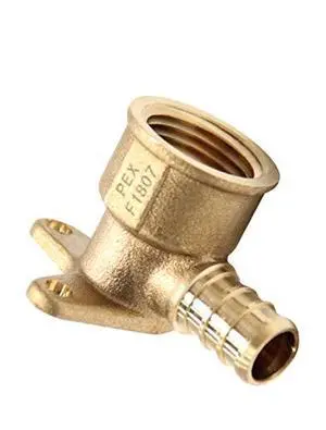 50-Pack Barb Crimp Pex 1/2 Inch x 1/2 Inch Female NPT Drop-Ear Elbow Brass Fittings, ASTM F1807,(PEX1807260-50PCS) 50-Pack Barb Crimp Pex 1/2 Inch x 1/2 Inch Female NPT Drop-Ear Elbow Brass Fittings, ASTM F1807,(PEX1807260-50PCS)