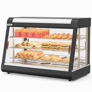 35" Pizza Warmer Food Warmer Display, 3-Tier Electric Food Warmer Commercial Countertop w/LED Lighting Adjustable Removable Shelves Glass Door, Pretzel Warmer for Buffet Restaurant 1500W 35" Pizza Warmer Food Warmer Display, 3-Tier Electric Food Warmer Commercial Countertop w/LED Lighting Adjustable Removable Shelves Glass Door, Pretzel Warmer for Buffet Restaurant 1500W