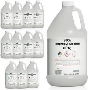 Isopropyl Alcohol 99% (IPA) Rubbing Alcohol by - Made in USA (12) Isopropyl Alcohol 99% (IPA) Rubbing Alcohol by - Made in USA (12)